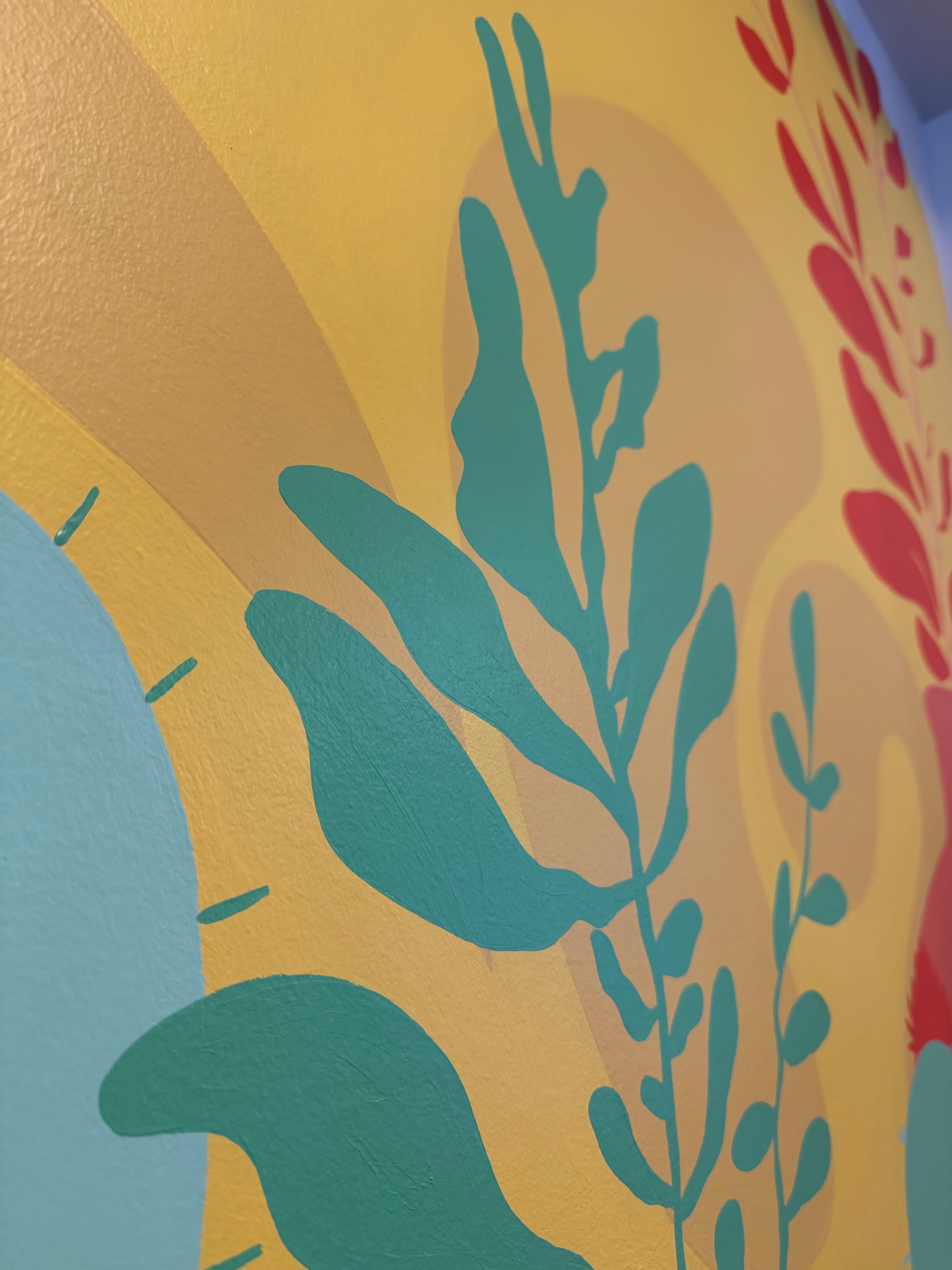 Botanical Detail — Teal & Gold